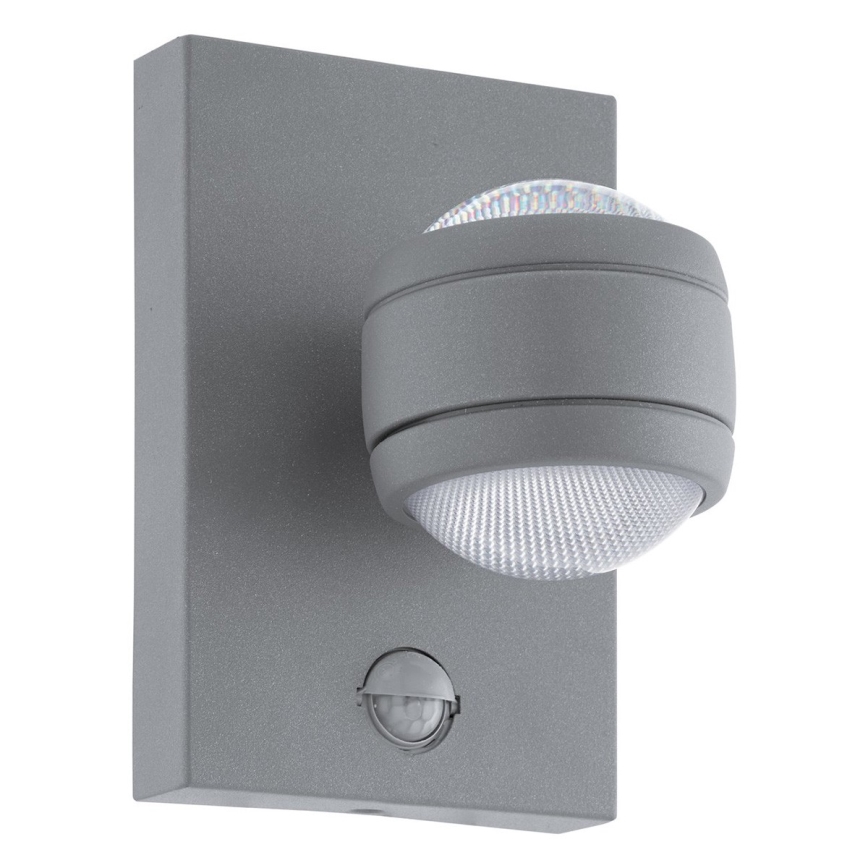 Eglo 96019 - LED Zunanja stenska svetilka s senzorjem SESIMBA 1 2xLED/3,7W IP44