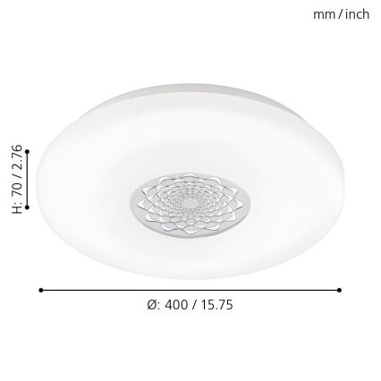 Eglo - LED stropna svetilka LED/24W/230V