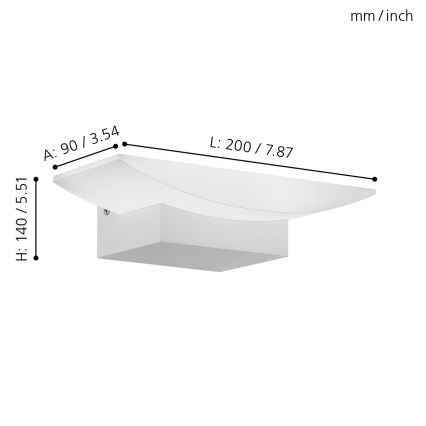 Eglo - LED stenska svetilka 1xLED/5,6W/230V