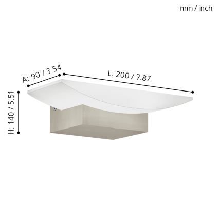 Eglo - LED stenska svetilka 1xLED/5,6W/230V