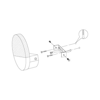 Eglo - stensko LED svetilo LED/4,5W/230V