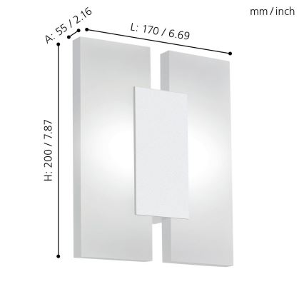 Eglo - LED stenska svetilka 2xLED/4,5W/230V