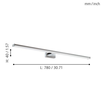 Eglo - LED Kopalniška svetilka LED/14W/230V 4000K 78 cm IP44