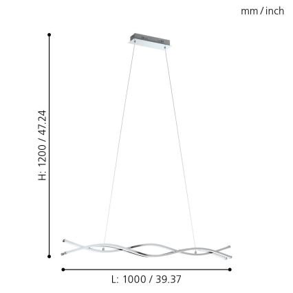 Eglo - LED lestenec 3xLED/13W/230V