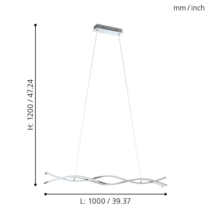 Eglo - LED lestenec 3xLED/13W/230V