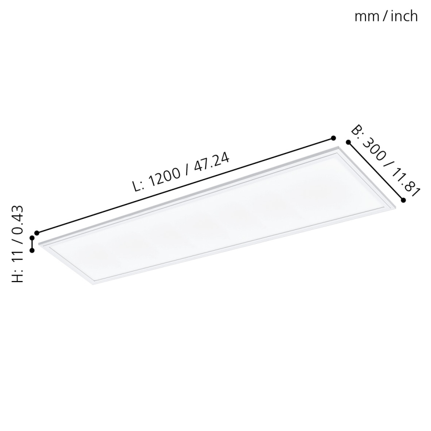 Eglo - LED Vgradni panel LED/40W/230V