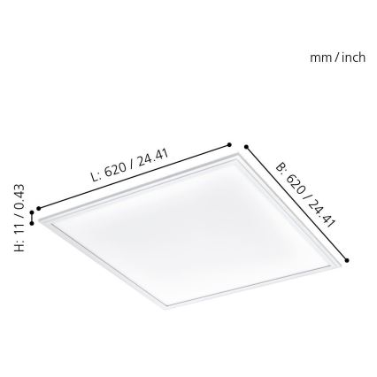 Eglo - LED stropni panel LED/40W/230V