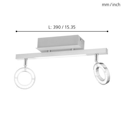 Eglo - Reflektor 2xLED/3,2W + LED/3,3/230V