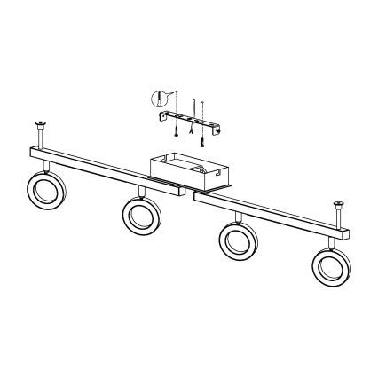 Eglo - Reflektor 4xLED/3,2W + 2xLED/3,3/230V