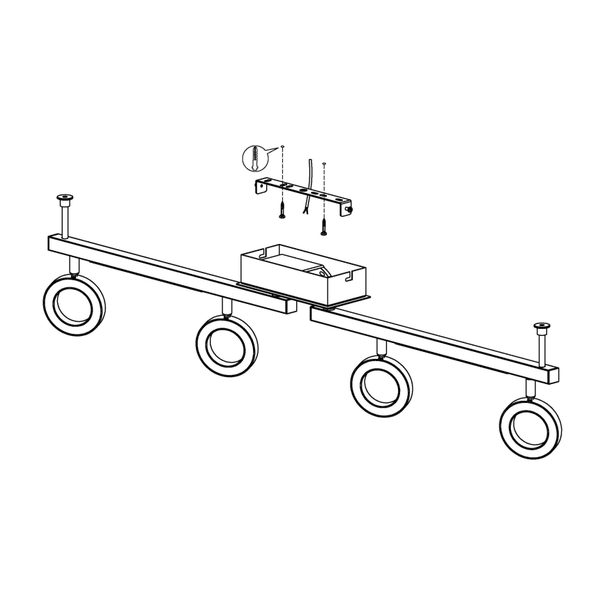 Eglo - Reflektor 4xLED/3,2W + 2xLED/3,3/230V