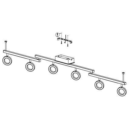 Eglo - Reflektor 6xLED/3,2W + 3xLED/3,3/230V