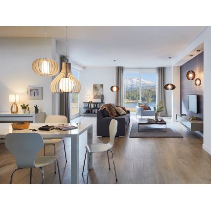 Eglo 96211 - viseča svetilka na kabel TINDORI, 1xE27/60W/230V, Ø 50 cm, bela