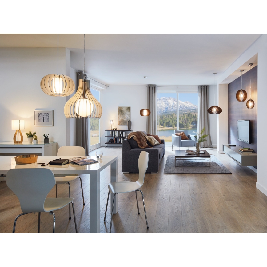 Eglo 96211 - viseča svetilka na kabel TINDORI, 1xE27/60W/230V, Ø 50 cm, bela