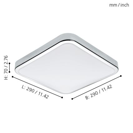 Eglo - LED stropna svetilka za kopalnico LED/16W/230V IP44