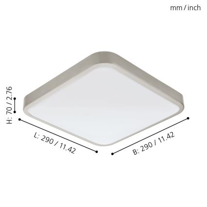 Eglo 96231 - LED stropna svetilka za kopalnico MANILVA LED/16W/230V IP44