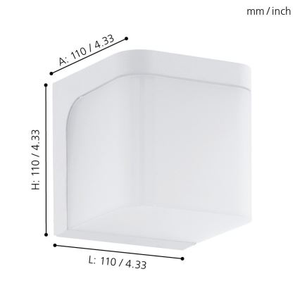 Eglo - LED Zunanja stenska svetilka LED/4,9W/230V IP44