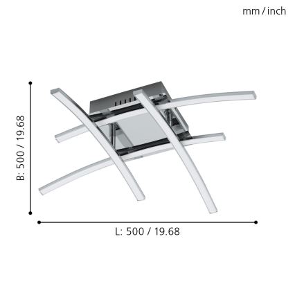 Eglo - LED Nadgradni lestenec 4xLED/5W/230V