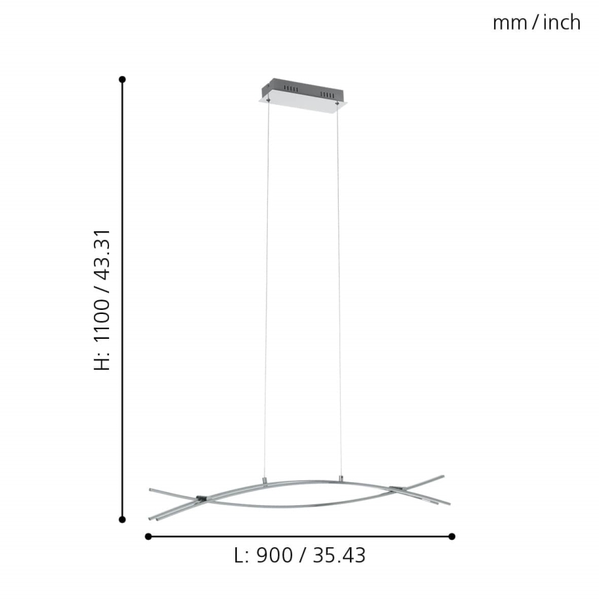 Eglo - LED Lestenec na vrvici 3xLED/9W/230V