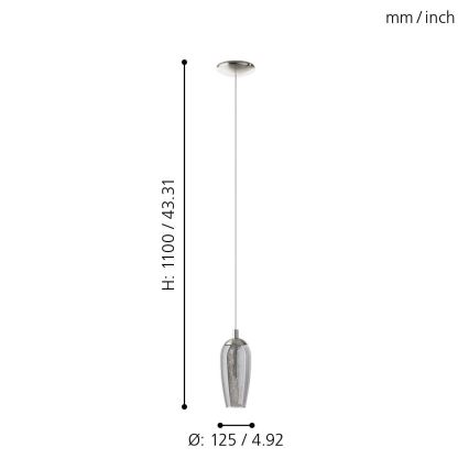 Eglo - LED Lestenec na vrvici 1xG9/2,5W/230V