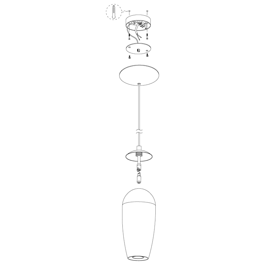 Eglo - LED Lestenec na vrvici 1xG9/2,5W/230V
