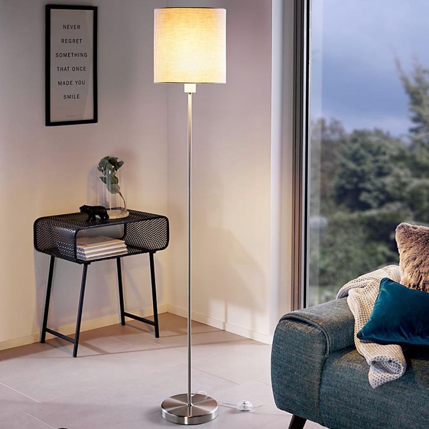 Eglo 96377 - Stoječa svetilka PASTERI 1xE27/60W/230V Ø 28 cm siva