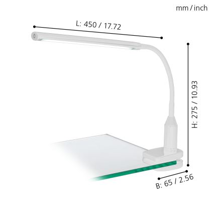 Eglo - LED Zatemnitvena svetilka z zaponko LED/4,5W/230V