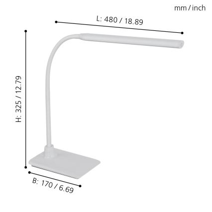 Eglo - LED Zatemnitvena namizna svetilka LED/3,5W/230V