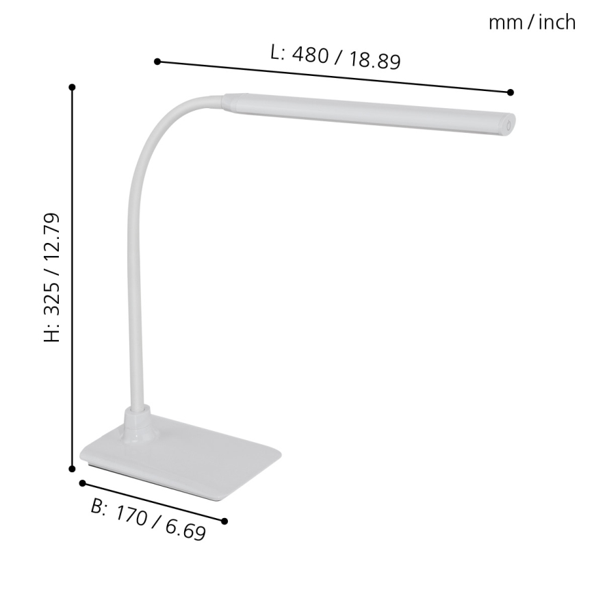 Eglo - LED Zatemnitvena namizna svetilka LED/3,5W/230V