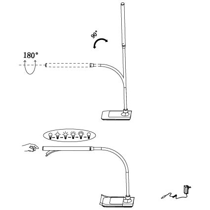 Eglo - LED Zatemnitvena namizna svetilka LED/3,5W/230V