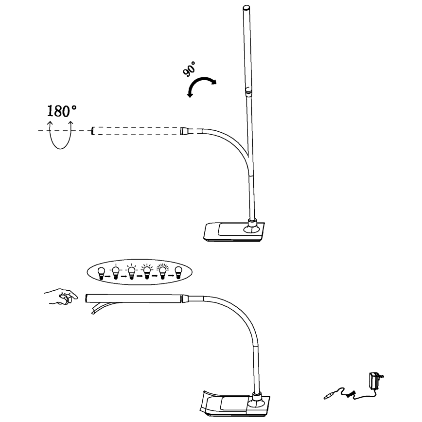 Eglo - LED Zatemnitvena namizna svetilka LED/3,5W/230V