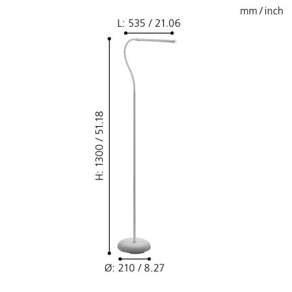 Eglo - LED Zatemnitvena talna svetilka LED/4,5W/230V