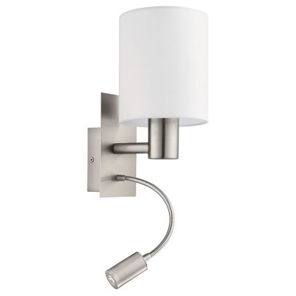 Eglo - LED Fleksibilna svetilka 1xE27/40W+LED/3,8W bela