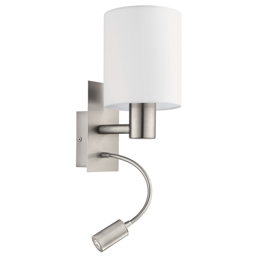 Eglo - LED Fleksibilna svetilka 1xE27/40W+LED/3,8W bela