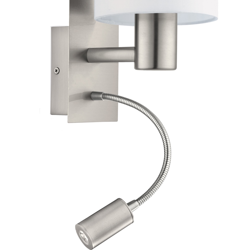 Eglo - LED Fleksibilna svetilka 1xE27/40W+LED/3,8W bela