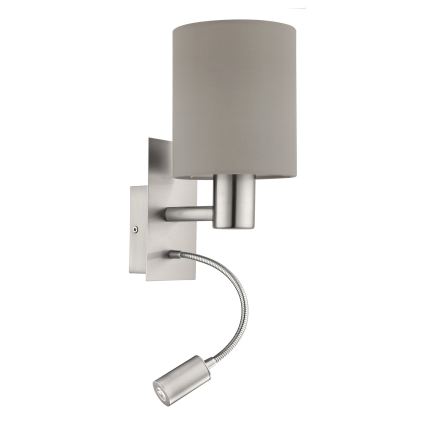 Eglo - LED Fleksibilna svetilka 1xE27/40W+LED/3,8W taupe