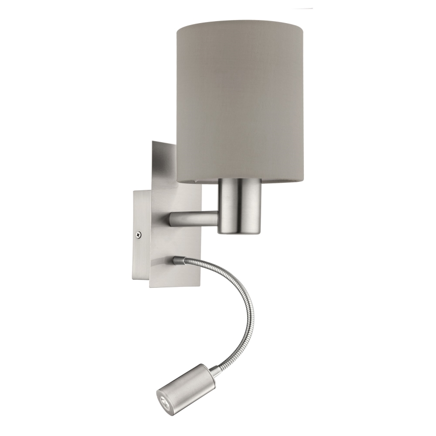 Eglo - LED Fleksibilna svetilka 1xE27/40W+LED/3,8W taupe