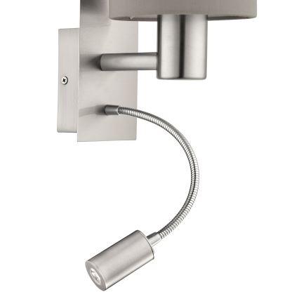 Eglo - LED Fleksibilna svetilka 1xE27/40W+LED/3,8W taupe