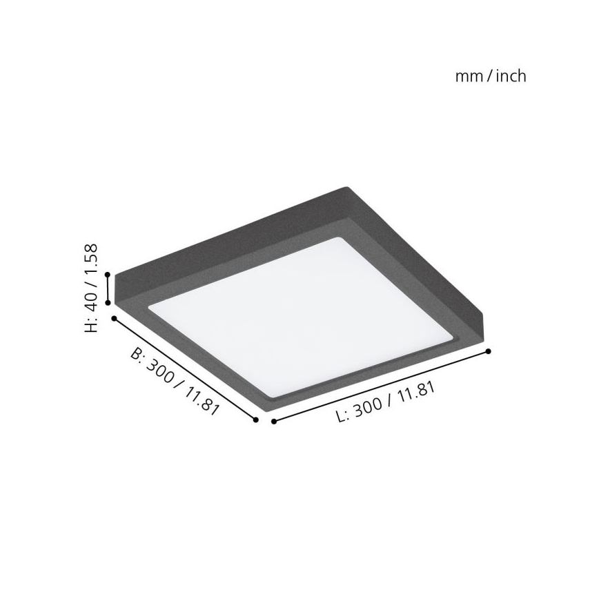 Eglo - LED Zunanja stropna svetilka LED/22W IP44