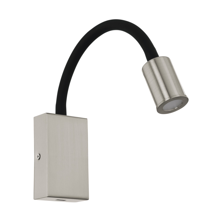 Eglo - LED Stenski reflektor z USB polnilcem 1xLED/3,5W/230V mat krom