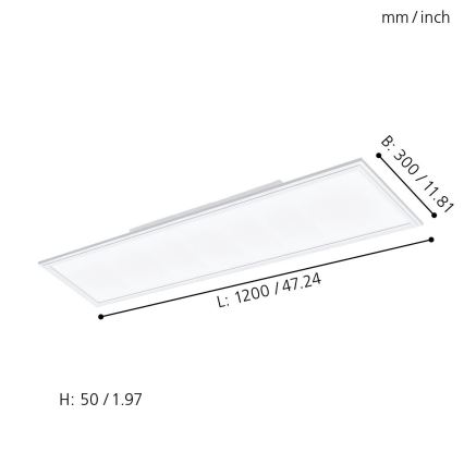 Eglo - LED RGBW Zatemnitvena svetilka SALOBRENA-C LED/31W + Daljinski upravljalnik