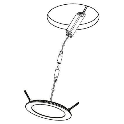 Eglo - LED RGBW zatemnljiva vgradna stropna svetilka FUEVA-C LED/15,6W/230V Ø 22,5 cm