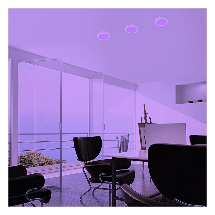 Eglo - LED RGBW Zatemnitvena stropna svetilka FUEVA-C LED/15,6W/230V Bluetooth