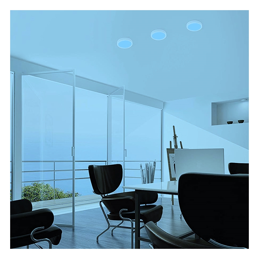 Eglo - LED RGBW Zatemnitvena stropna svetilka FUEVA-C LED/15,6W/230V Bluetooth