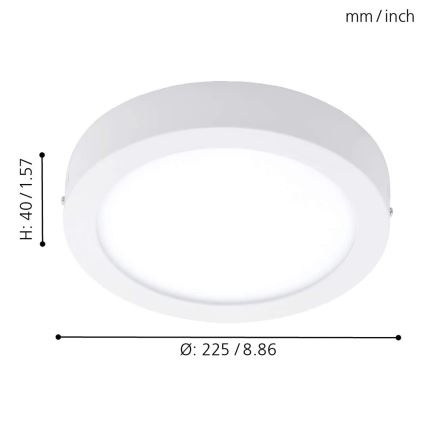 Eglo - LED RGBW Zatemnitvena stropna svetilka FUEVA-C LED/15,6W/230V Bluetooth