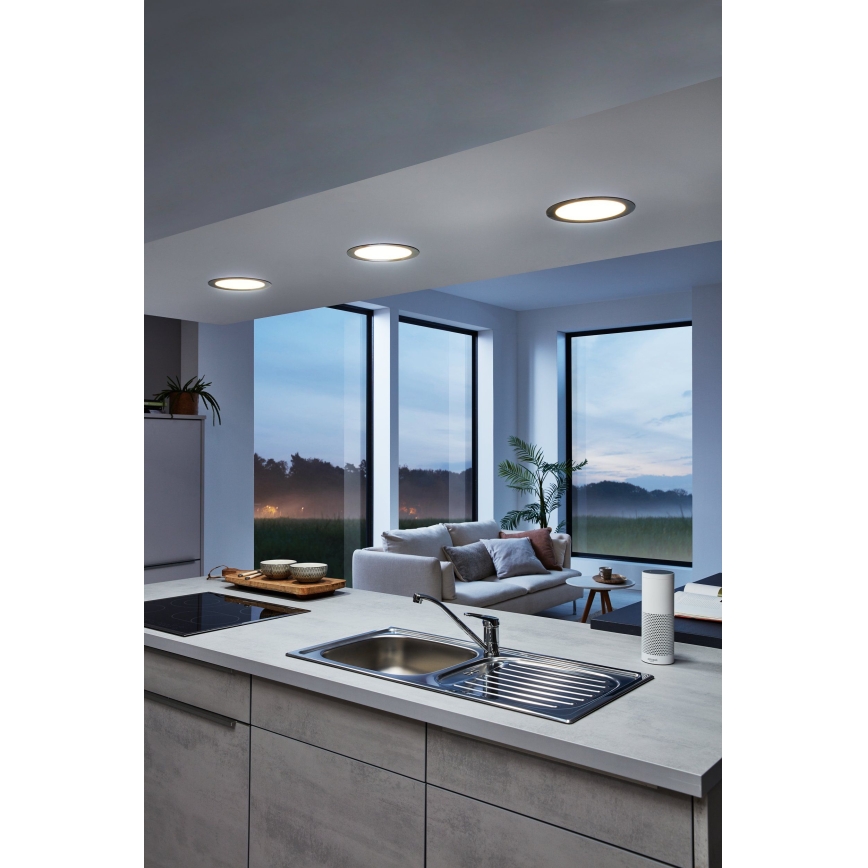 Eglo - LED RGB zatemnljivo vgradno stropno svetilo FUEVA-C LED/15,6W/230V premer 22,5 cm