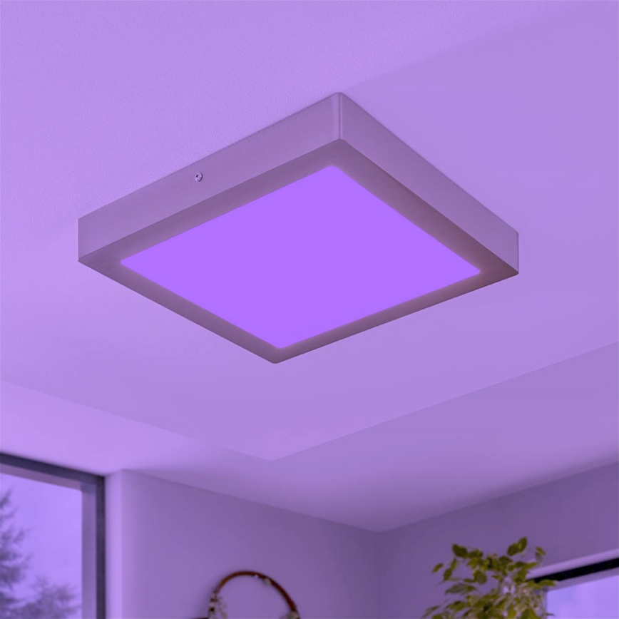 Eglo - LED RGBW zatemnljivo stropno svetilo FUEVA-C LED/21W/230V 30x30 cm