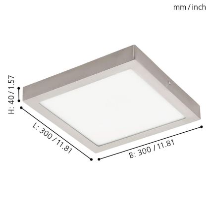 Eglo - LED RGBW zatemnljivo stropno svetilo FUEVA-C LED/21W/230V 30x30 cm
