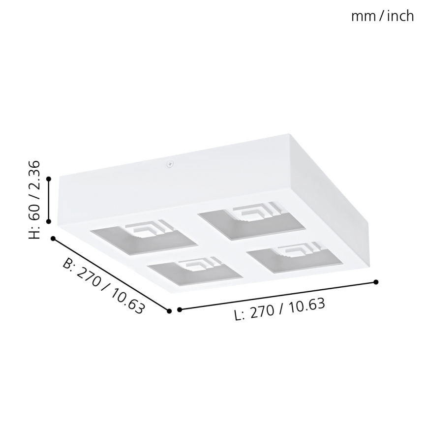 Eglo - LED Stropna svetilka 4xLED/6,3W/230V