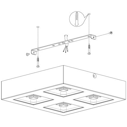 Eglo - LED Stropna svetilka 4xLED/6,3W/230V