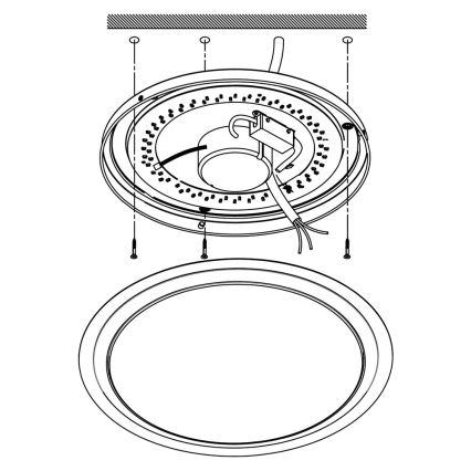 Eglo - LED RGBW Zatemnitvena stropna svetilka COMPETA-C LED/17W/230V